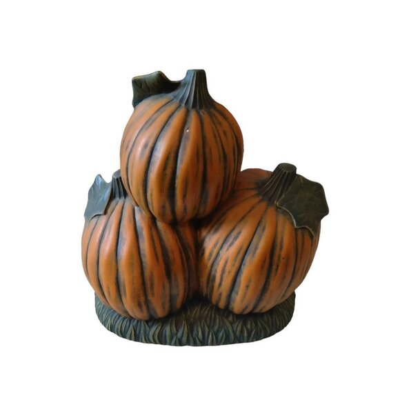 Ceramic Jack-O-Lantern Pumpkin People Smiling With Bow Ties Vintage Hall… - Picture 7 of 9